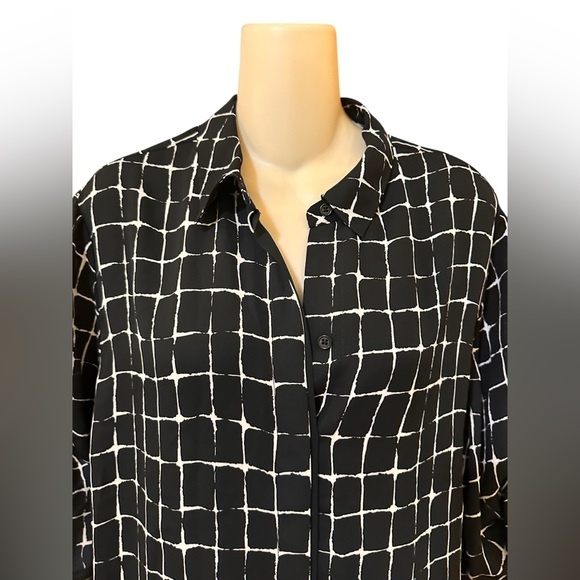 Chico's Black Label Grid Pattern Tunic Top - Picture 5 of 12